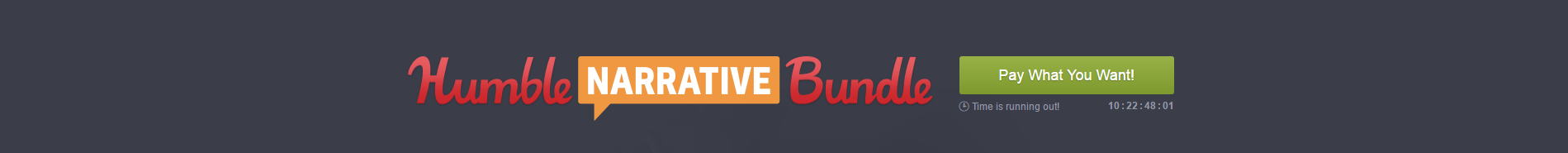 Bannière du Humble Narrative Bundle envoyant vers le site